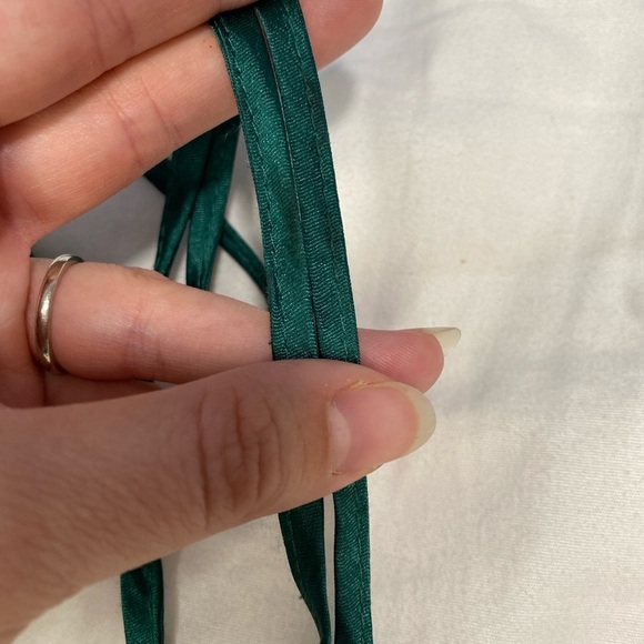 Lulu’s Valhalla Forest Green Sequin Lace-Up Maxi Dress Size Large - Picture 16 of 16